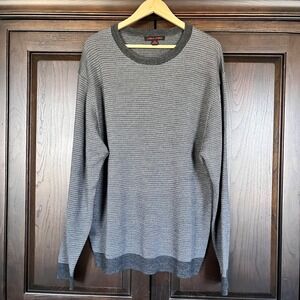 LINEA UOMO Wool-Blend Crew Neck Sweater Mens Sz XL‎ Gray Minimalist Quiet Luxury